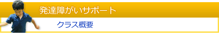 発達障がいサポート：クラス概要