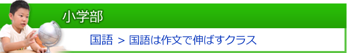 小学国語　国語は作文で伸ばすクラス